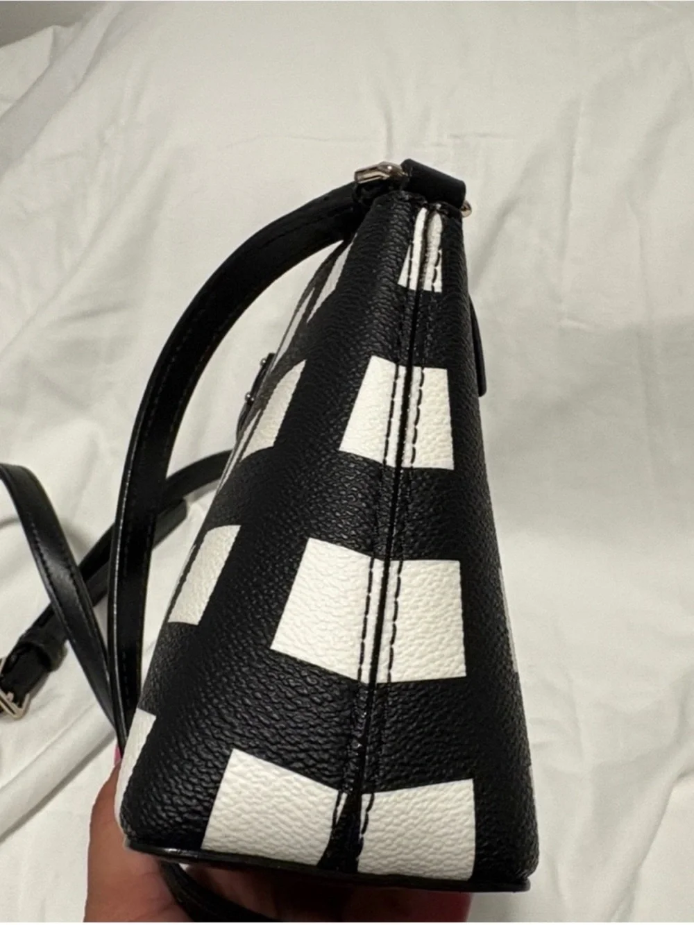 kate spade Black & White Gingham Crossbody Bag